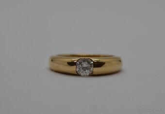 Zlatý prsten  s briliantem 0.40 CT - 2