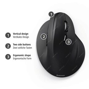 Hama EMW-500 vertikální ergonomická bezdrátová myš - 2