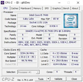 Intel Core i5-7400 – 4 jádra, 3.0–3.5 GHz - 2