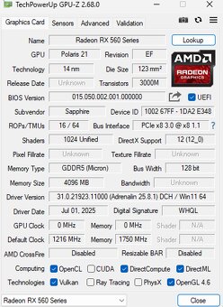 Sapphire Pulse Radeon RX560 4GB GDDR5 - 2