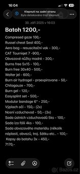 Záchranářský batoh Bexamed + vybavení - 2