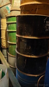 Plechové sudy 200 litrů s víkem - 2
