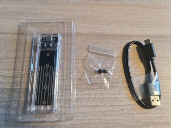 USB průhledný adaptér pro M.2 SATA/NGFF SSD nový - 2