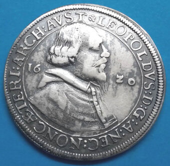 Stříbrná mince arcivévoda Leopold V. Habsburský - 2