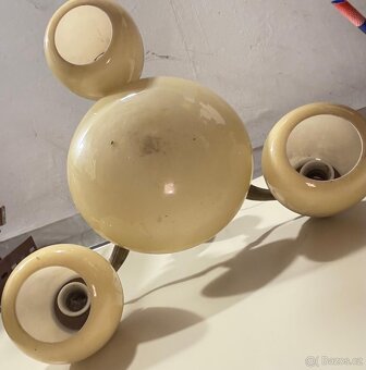 Mosazný lustr a nástěnné lampy - 2