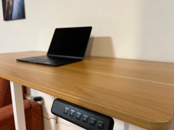 Výškově nastavitelný stůl 110cm NOVÝ dřevo - 2