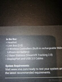 HTC Vive Pro 2 Full kit + prislusenstvi - 2