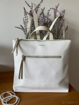 Smetanový bílý elegantní batoh Fiorelli - 2