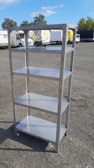 Nerezový montovaný regál 75x39x160 cm s 5x polici - 2