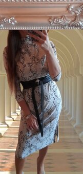 M&S elegantní úpletové midi šaty s rozparky - 2