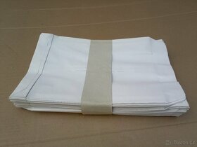 Obchodní tašky - papírové obálky B4 s křížovým dnem bílé - 2