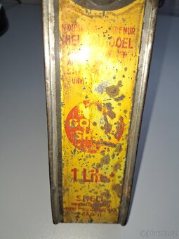 Trojhranná/trojúhelníková plechovka SHELL AUTO OLEJ - 2