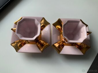 Sada šálků a podšálků Růžový porcelán - 2