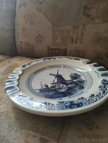 Keramický popelník- Delft blue, Handpainted, Made in Holland - 2
