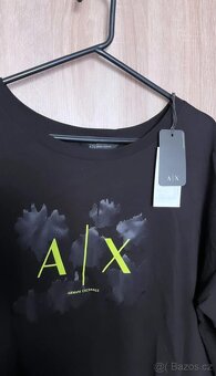 Bavlněné šaty Armani Exchange - černé,mini,oversize - 2
