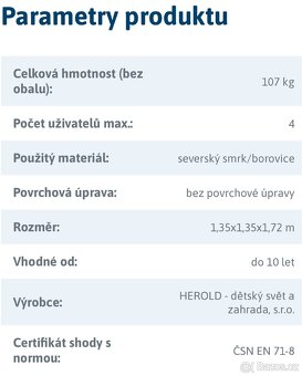 NOVÝ dětský dřevěný zahradní domeček - 2