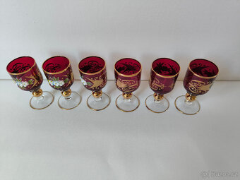 6x červené skleničky - 2