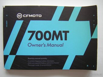 CFMOTO 700 MT - Owners Manual - Návod k obsluze - CF MOTO - 2