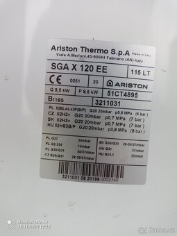 Plynový bojler Ariston 115l - 2