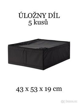 IKEA Série úložných krabic a organizerů SKUBB (černá) - 2