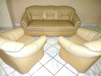 menší kožená sedačka 3+1+1 - 2