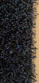 Černý luxusní koberec shaggy - 2
