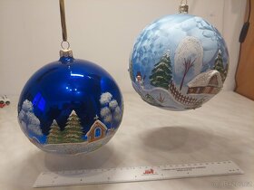 ozdoby vánoční-koule malované - 2