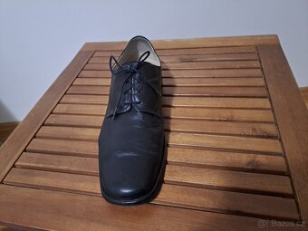 PÁNSKÉ LUXUSNÍ ČERNÉ KOŽENÉ POLOBOTKY ZN. SEVAL, VEL. 43/44 - 2