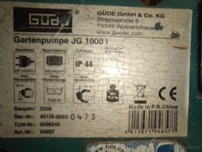 Čerpadlo Güde - 2