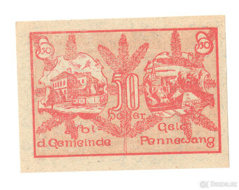 Nouzová bankovka Pennewang 50 heller 1920 - 2