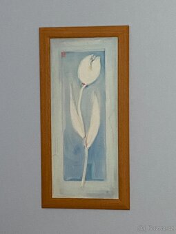 NÁDHERNÝ OBRAZ VE DŘEVĚNÉM RÁMU - 2