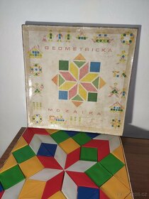 Retro hra, hračka, velká GEOMETRICKÁ MOZAIKA, poštovné 65.- - 2