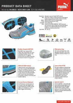 NOVÉ pracovní boty značky Puma Safety - XCITE GREY LOW S1P - 2
