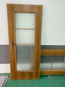 Dvoukřídlé dveře prosklené dub - 2