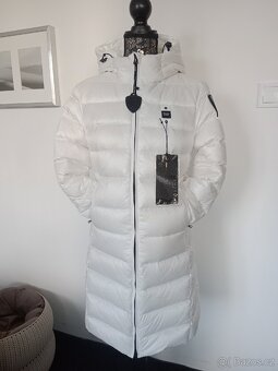 Blauer vysoce luxusní zimní péřový kabát - 2