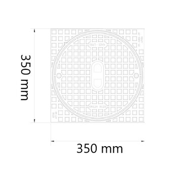 Teleskopický čtvercový litinový poklop DN315 včetně manžety - 2