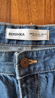 Džíny rifle Bershka - široké nohavice, vel. 44 zkrácené - 2
