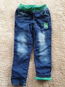 Kalhoty /zateplené džíny - 98/104 - 8ks - 2