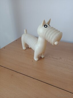 Retro hračka, pes harmonika, piskací - 2