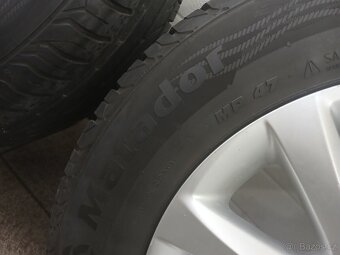 Originál alu kola VW 6,5Jx15H2 ET 50 s pneu Matador - 2