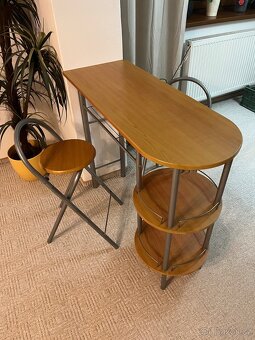 Stůl ke zdi + 2 židle - 2