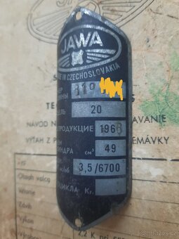 Stitek jawa pionyr typ 20 export Rusko - 2