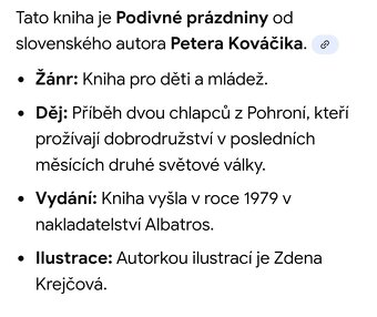 Knizka podivné prázdniny - 2