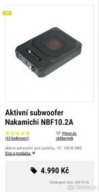 Subwoofer Nakamichi NBF10.2A - 2