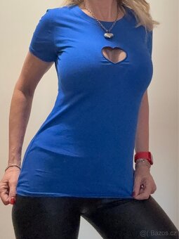 Stylové tričko se srdíčkem - XS/S/M - 2