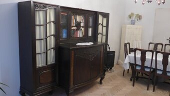 starožitný jídelní kout a stůl se židlemi - 2