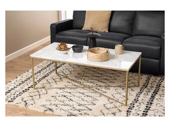 Nové - BÍLÝ MRAMOROVÝ KONFERENČNÍ STOLEK ALISMA - 2