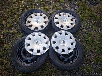 Zimní pneu Continental 195/65 R15 včetně disků a rezervy - 2