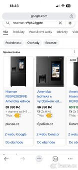 Americká lednice hisense - 2