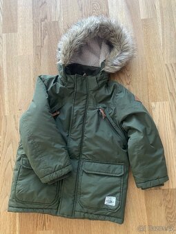 Nádherná zimní teplá bunda - kabát H&M 116 - 2